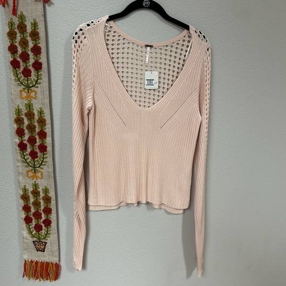 Free people starlight lightweight spring/summer sweater SZ S - Picture 3 of 9